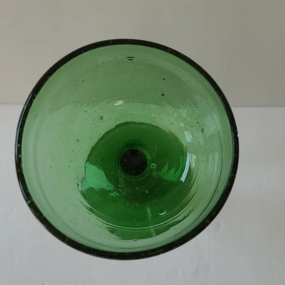 Hand blown recycled glass candle holder - Picture 4 of 6